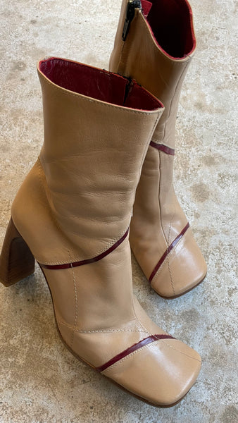 Bone Beige Boot 38