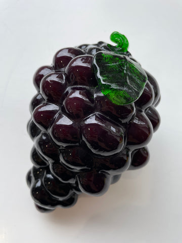 Murano Red Grapes Glass Fruit