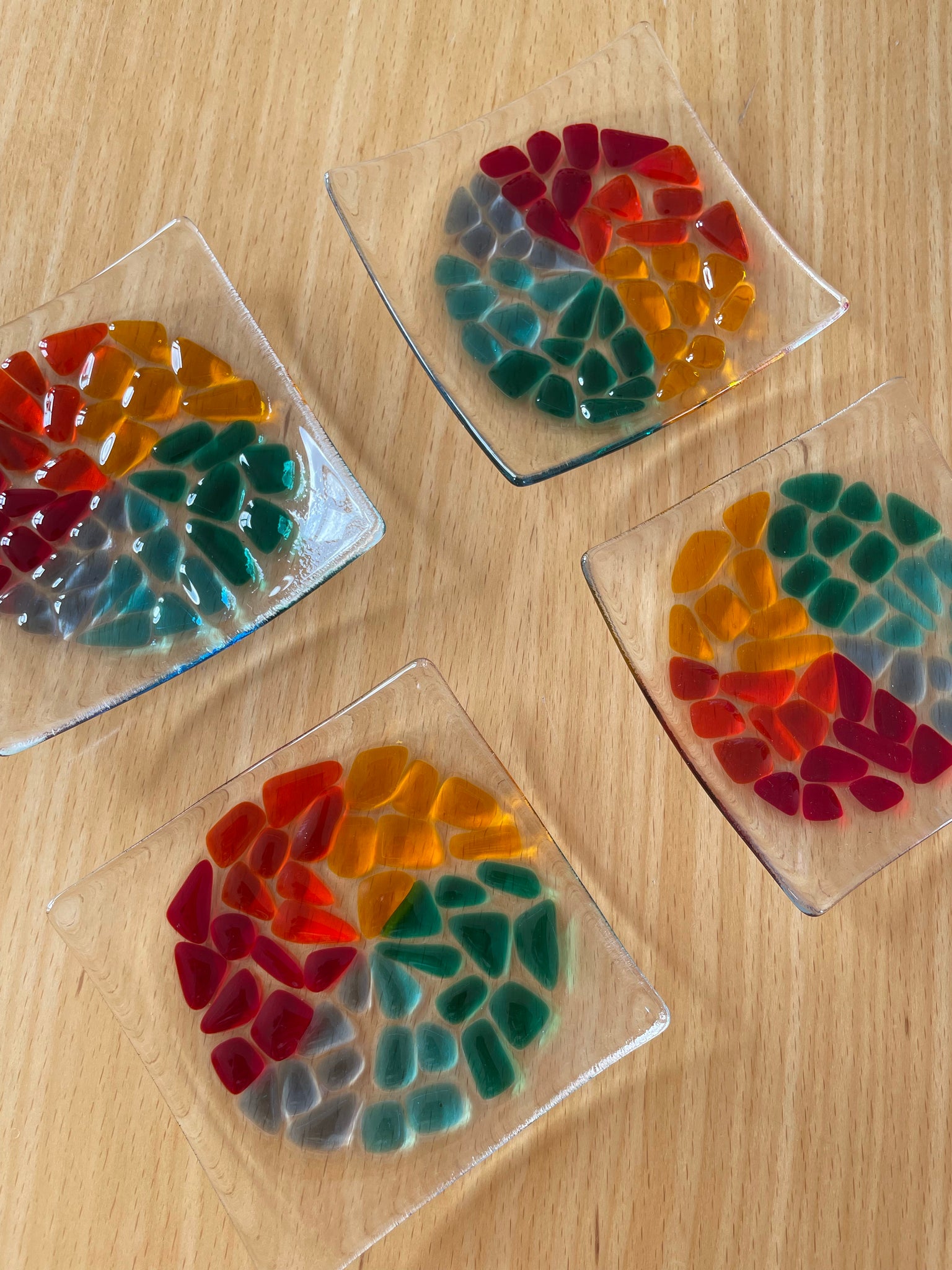 Color Stone Glass Coaster 4