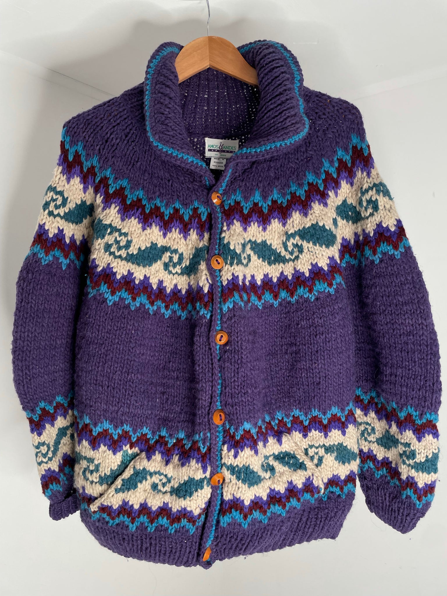 Purple Wool Cardi L
