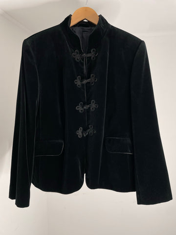Black Velour Jacket L