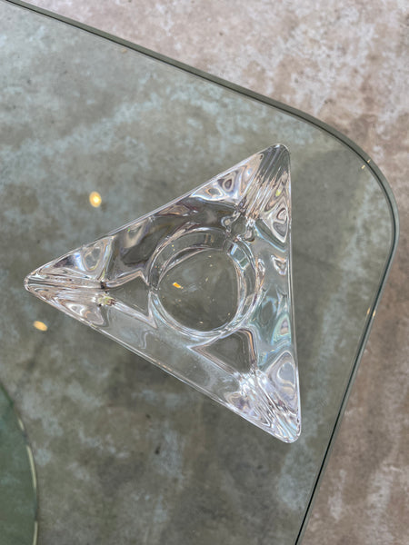 Glass Triangle Candle Holder