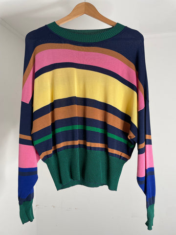 Color Stripe Sweater M