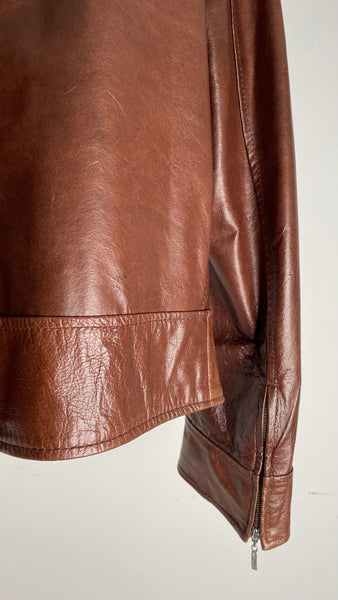 Knit Leather Jacket IT50