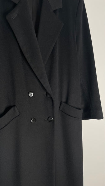Black Wool Duster Coat M/L