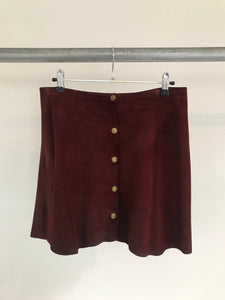 Plum Suede Skirt M