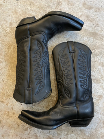 Black Cowboy Boots 40