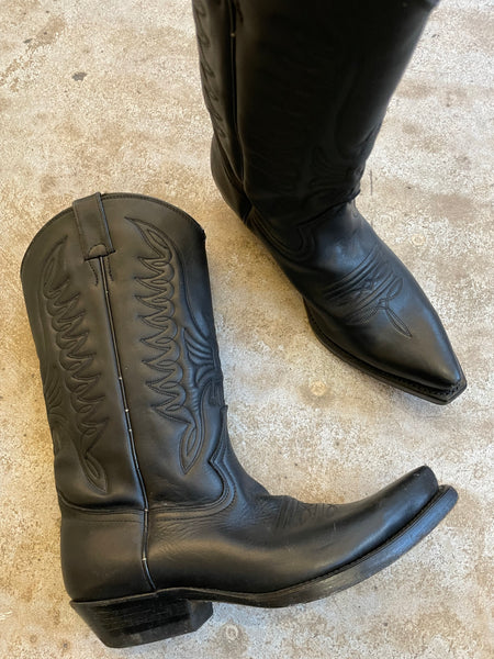 Black Cowboy Boots 40