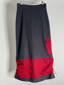 Denim Red Sport Skirt 38