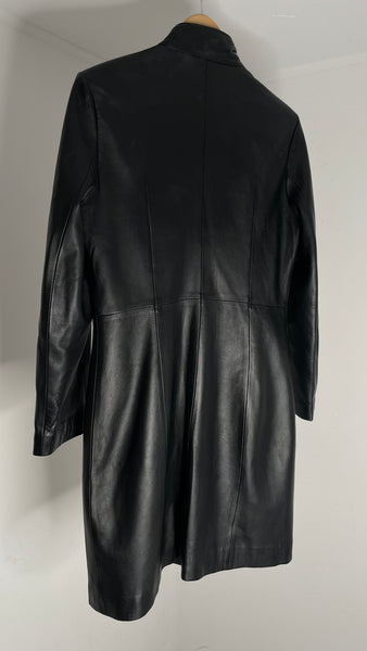 Mock Neck Leather Jacket IT46