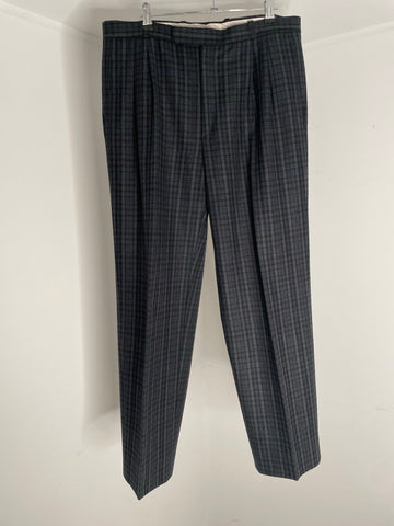 Plaid Wool Trouser 46