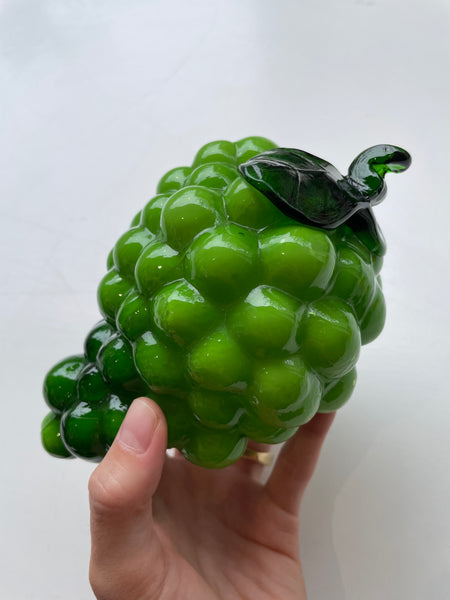 Murano Green Grapes Glass Fruit