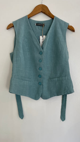 Sky Linen Vest 38