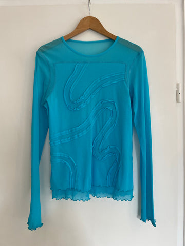Turquoise Maze Top O/S