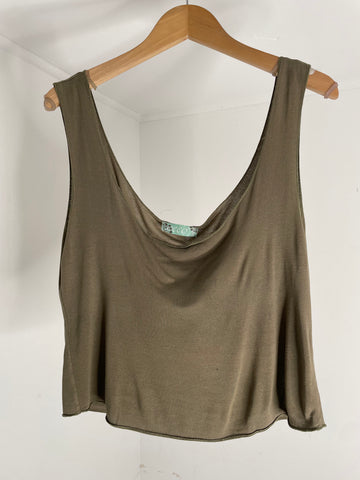 Olive Cotton Tank XL