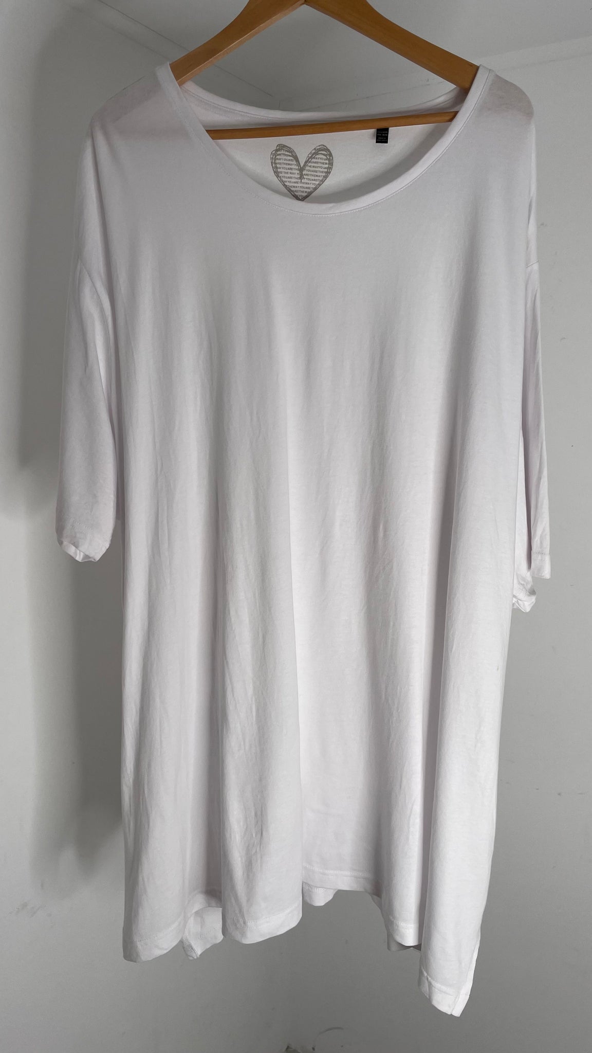 Wide White Tee 4XL