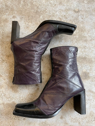 Deep Purp Square Boots 39