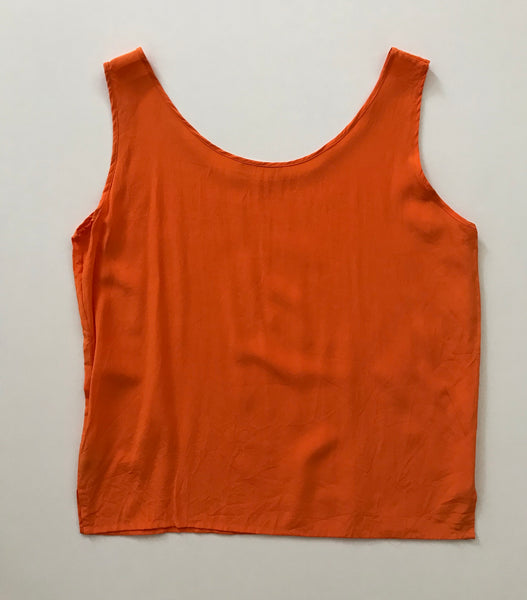 Orange Silk Tank L