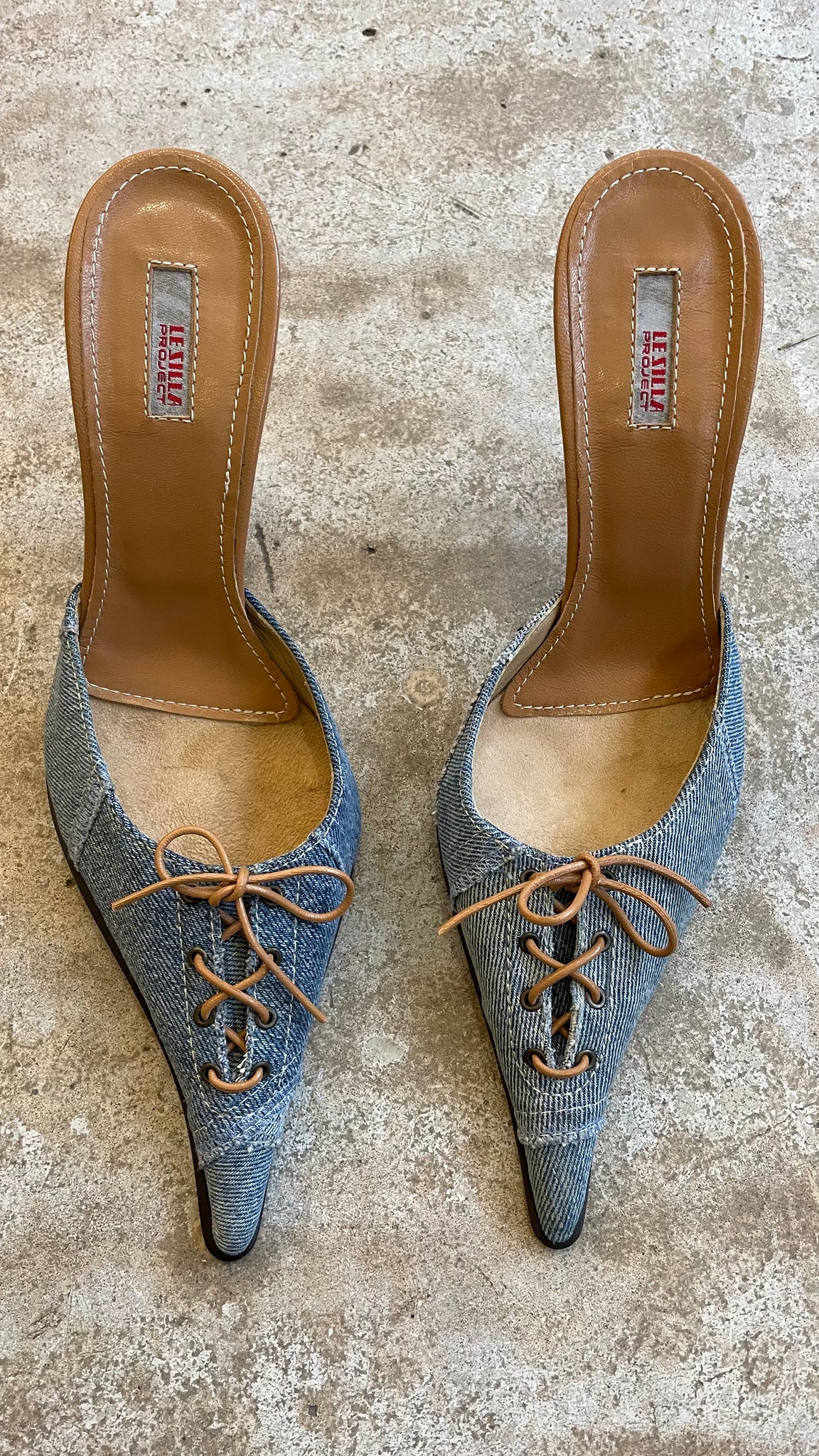 Le Silla Denim Mules 40