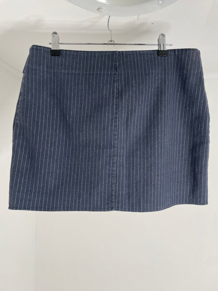 Pinstripe Mini Skirt L