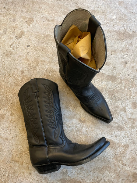 Black Cowboy Boots 40