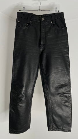 Leather Crop Pants 36