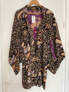 Purple Silk Kimono O/S