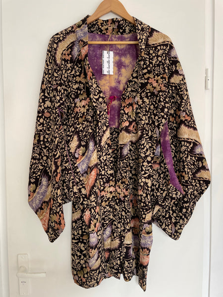 Purple Silk Kimono O/S