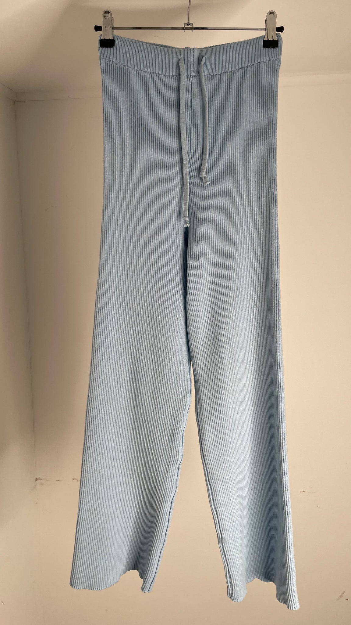 Baby Blue Ribbed Pants S