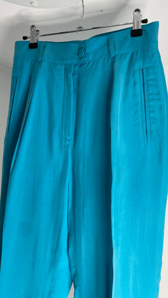 Turquoise Silk Suit M