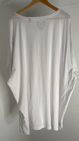 Wide White Tee 4XL