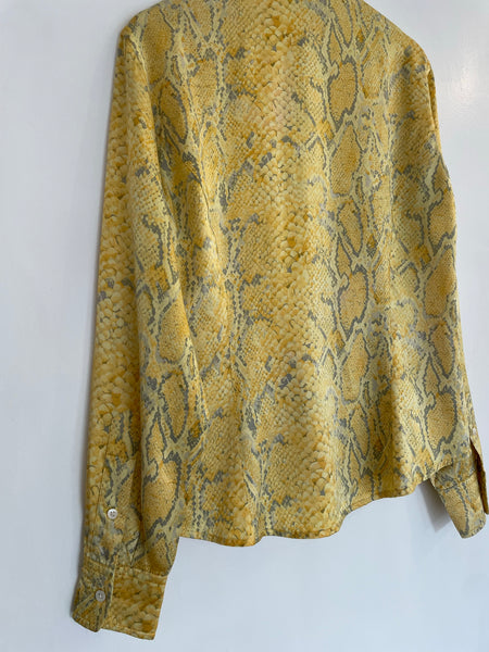 Silk Yellow Rep Blouse S