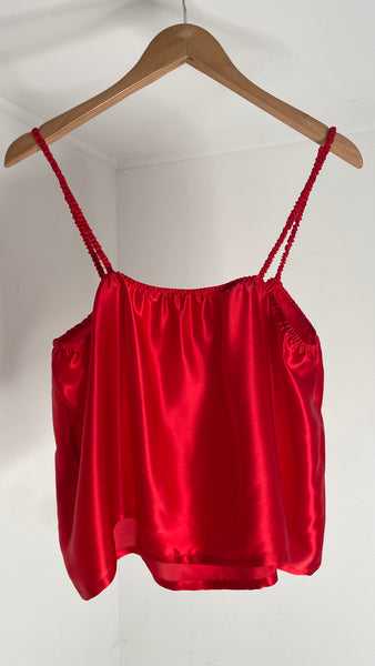 VITA x Lucille Red Silk Top