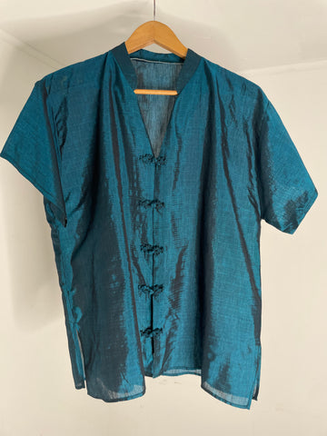 Silk Deep Teal Top L