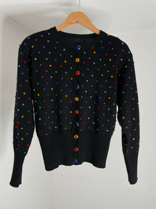 Bedazzle Button Sweater 38