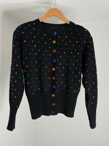Bedazzle Button Sweater 38