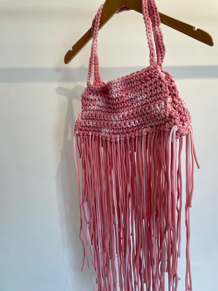 Amanda Bellman Pink Fringe Bag