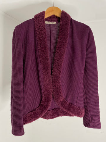 Berry Fur Cardigan M