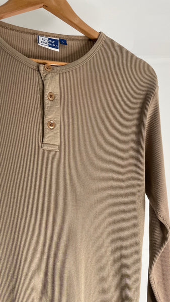 Taupe Ribbed Top L