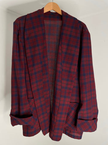 Plaid Light Cardi XL