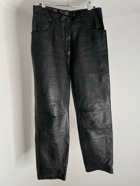 Black Leather Trouser 40