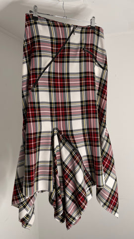 Plaid Zip Skirt FR40