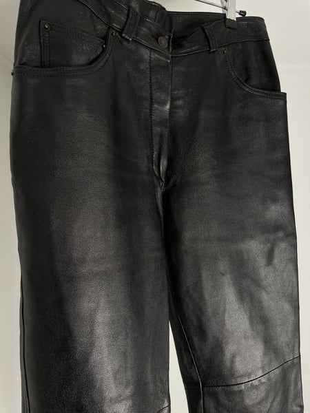 Black Leather Trouser 40