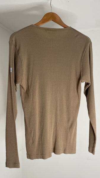 Taupe Ribbed Top L