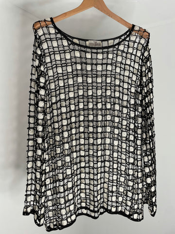 Pearl Grid Sweater L