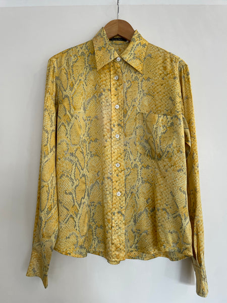 Silk Yellow Rep Blouse S