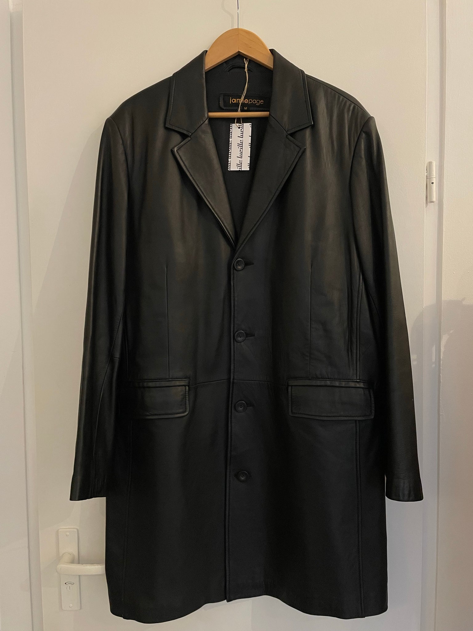 Leather Mid Jacket 52