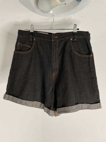 Wide Denim Shorts L