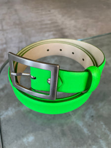 Lime Leather Belt 100/115