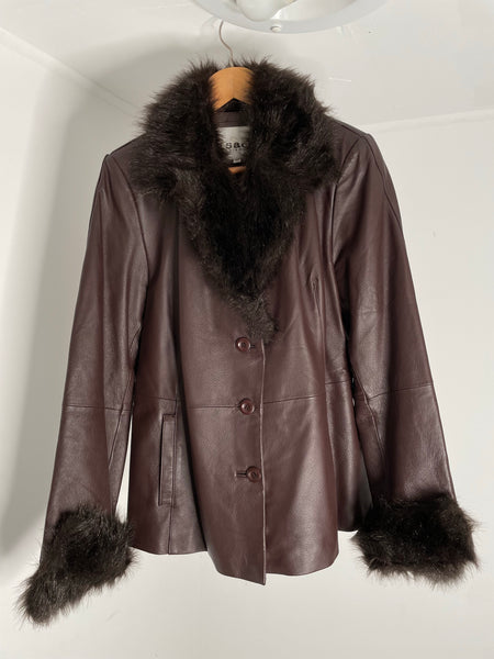 Deep Brown Fur Jacket 44